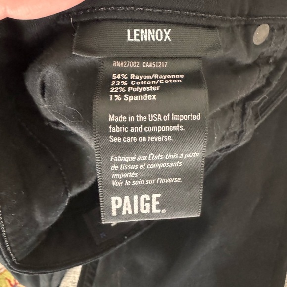 PAIGE LENNOX BLACK SHADOW SLIM JEANS - 30 - Picture 6 of 14